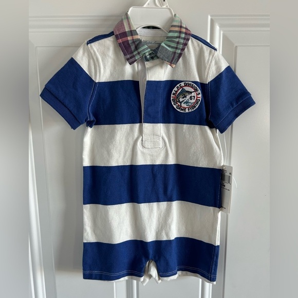 Boy Ralph Lauren 12M Romper NWT Big Game Fishing. - Picture 1 of 4
